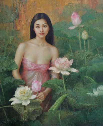 刘文进 2000年作 出水芙蓉